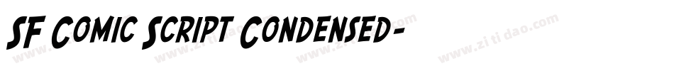 SF Comic Script Condensed字体转换